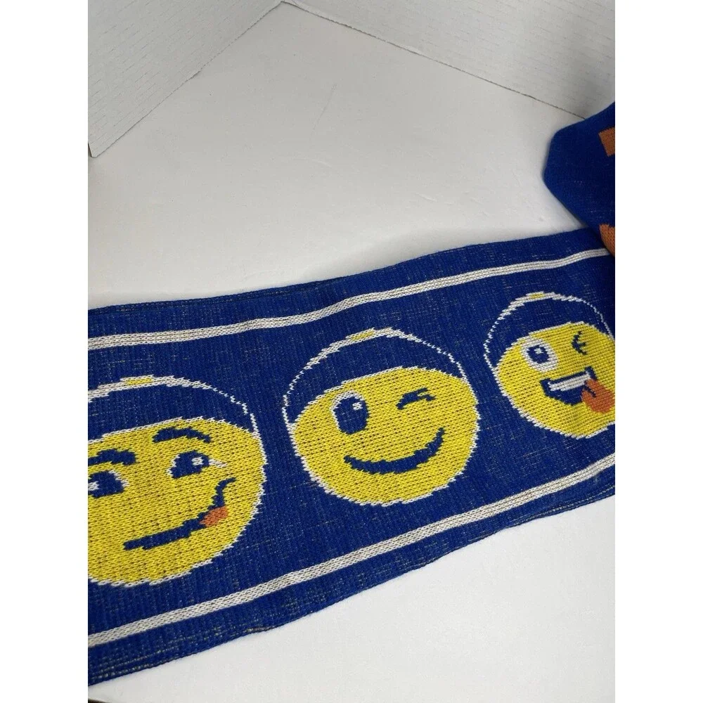 NY Knicks emoji Fringe Scarf Basketball 66x7